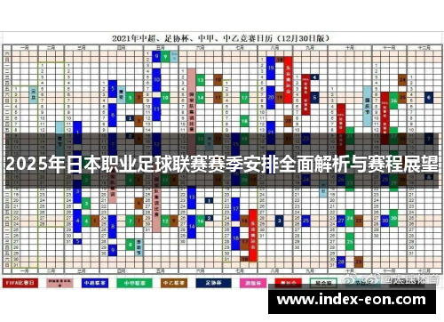 2025年日本职业足球联赛赛季安排全面解析与赛程展望